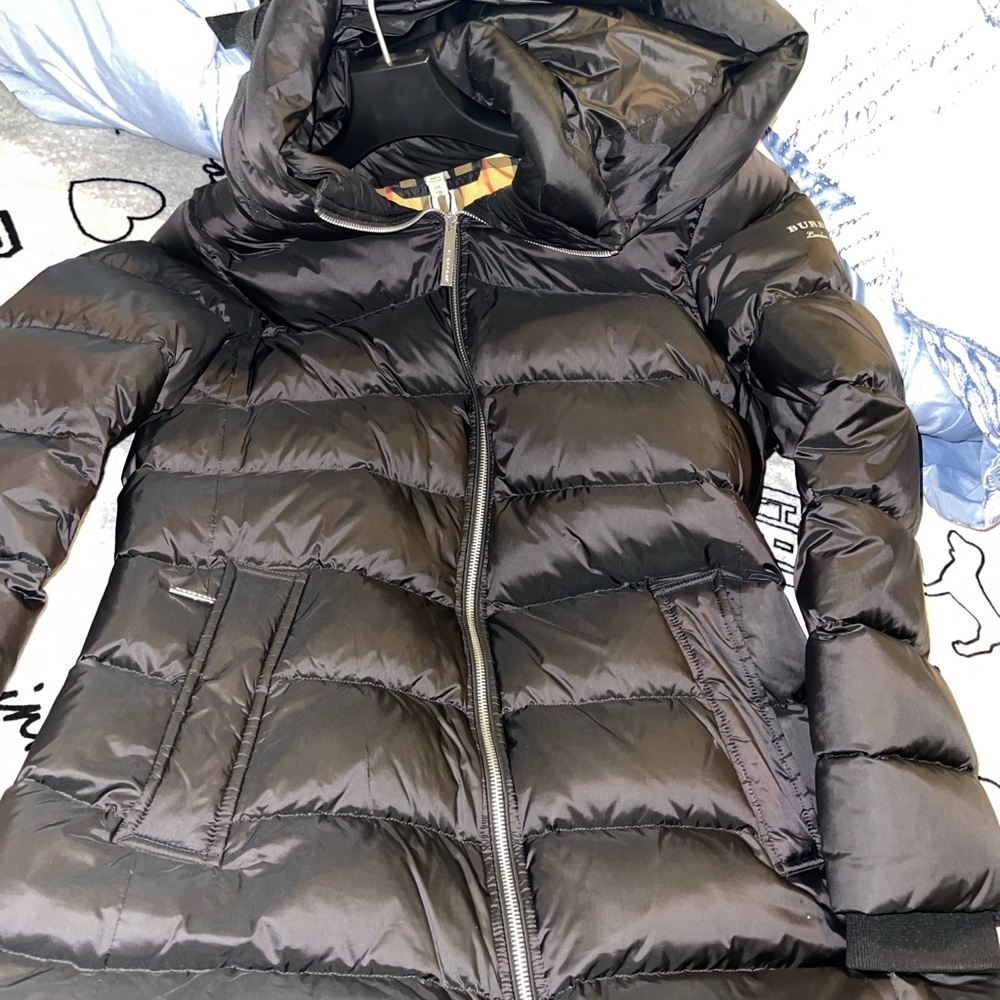 Burberry London Gray New Limehouse Mid Length Down Puffer Mi Coat